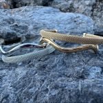 Βραχιόλι διπλή χειροπέδα κυματιστή με φίδι