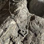 Κολιέ καρδιά με στρας ασήμι 925°